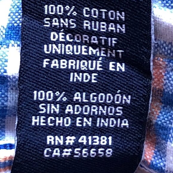 Chaps Men's Blue Plaid Cotton Shirt - Picture 8 of 9